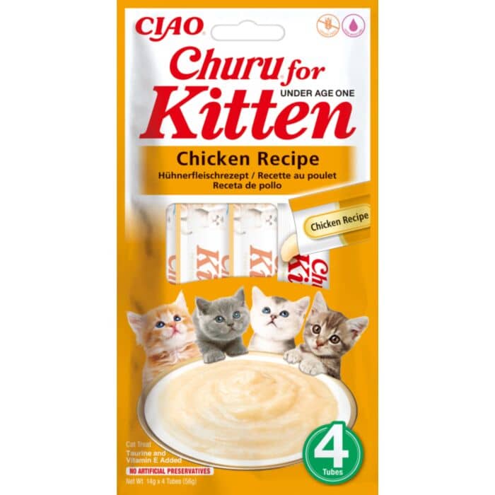 Churu Kitten Creamy kaķu gardums krēms kaķēniem ar vistu 14 g N4